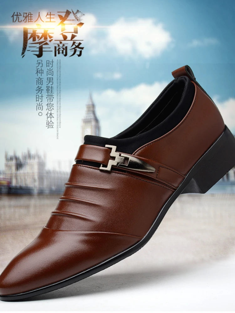 Cotton Leather Shoes Men Formal Dress Shoes Luxury Business Oxford Male Office Wedding Dress Shoes for Men Winter New 2023