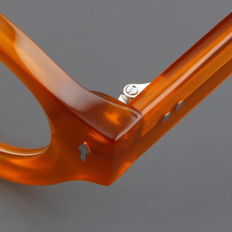 Acetate Thick Glasses Frame Handmade Men's Optical Prescription Eyeglasses Rround Women's Myopia Reading Computer Office Eyewear