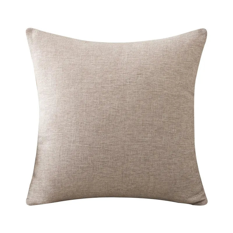 Scandinavian ins style solid colour pillow cover heavy cotton linen living room sofa cushion winter waist pillow case