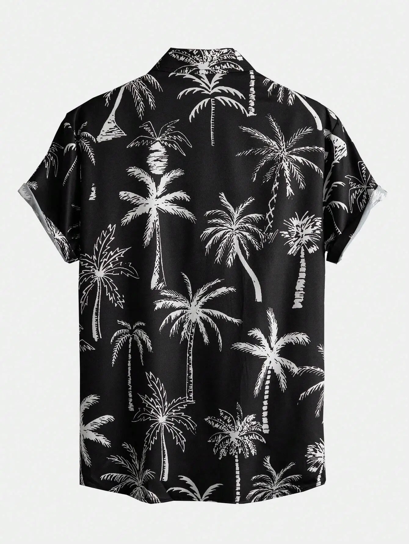 Men's Shirt Hawaiian Coconut Tree pattern Tops Summer New Fashion Men's Clothing Casual Short-Sleeved Buttons Blouse Shirts