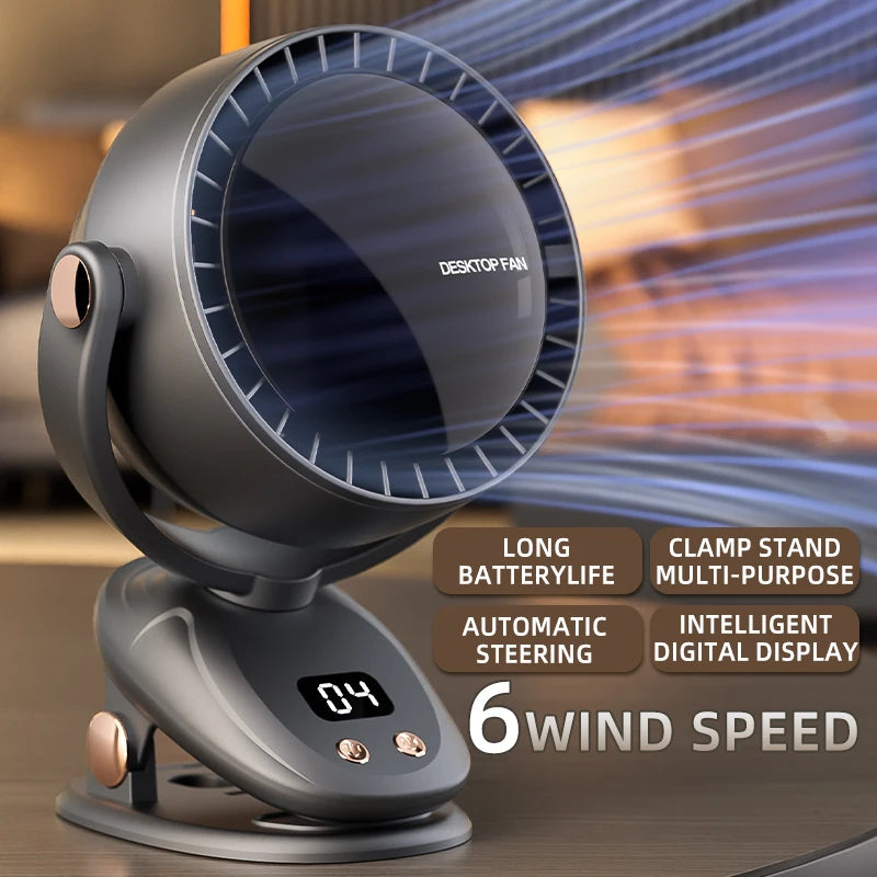 New USB Multi functional Leaveless Clip Fan Outdoor Camping Desktop Charging Wireless Fan