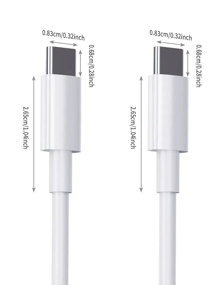 USB C to USB C 1 Pack 60W USB C Cable 1m 2m 3m C to C Cable Fast Charging for MacBook Pro/MacBook for iPhone 16 Pro Ma