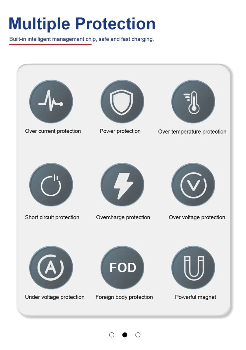 VIKEFON Magnetic Wireless Charger Fast Wireless Charging Pad Stand for iPhone 15 14 13 12 Pro Max Mini Type C Phone Charger