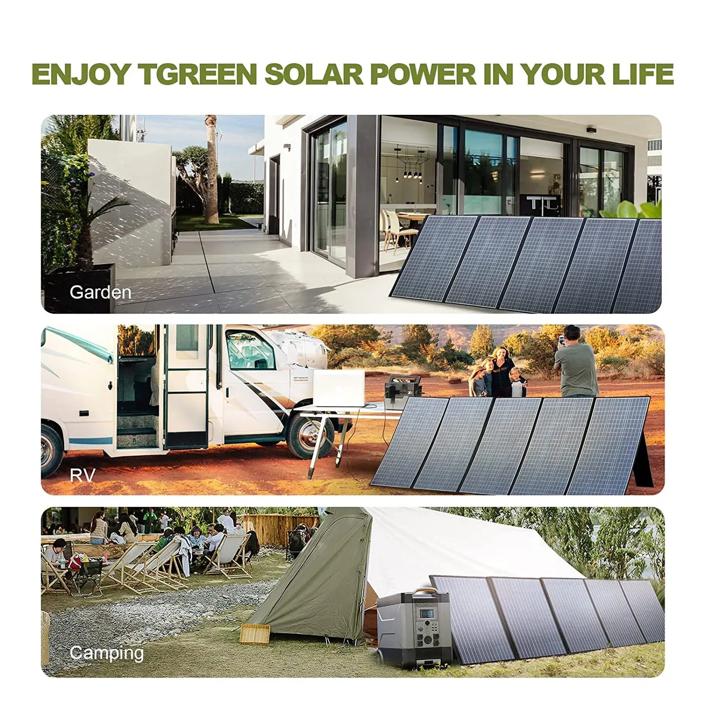 ALLPOWERS Foldable Solar Panel 400W / 200W / 140W / 100W / 60W Solar Panel with Solar Output for Power Station Solar Generator