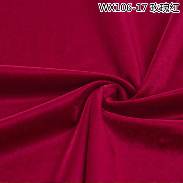 Thinkend Velvet Fabric By Meters for Upholstery Sofa Curtains Tablecloth Pillowcase Chair Sewing Soft Smooth Plain Velour Cloth