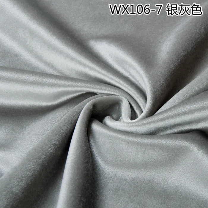 Thinkend Velvet Fabric By Meters for Upholstery Sofa Curtains Tablecloth Pillowcase Chair Sewing Soft Smooth Plain Velour Cloth