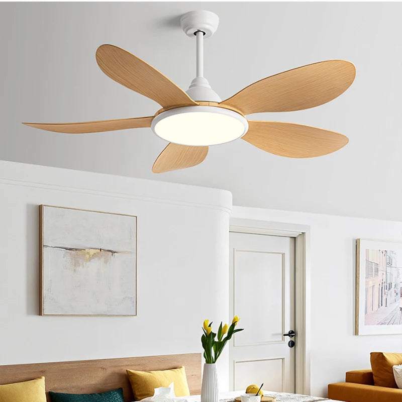 IFF Modern Ceiling Fan with 35W LED light support Remote Control Strong winds Electric fans for Living Room DC motor 110-240V