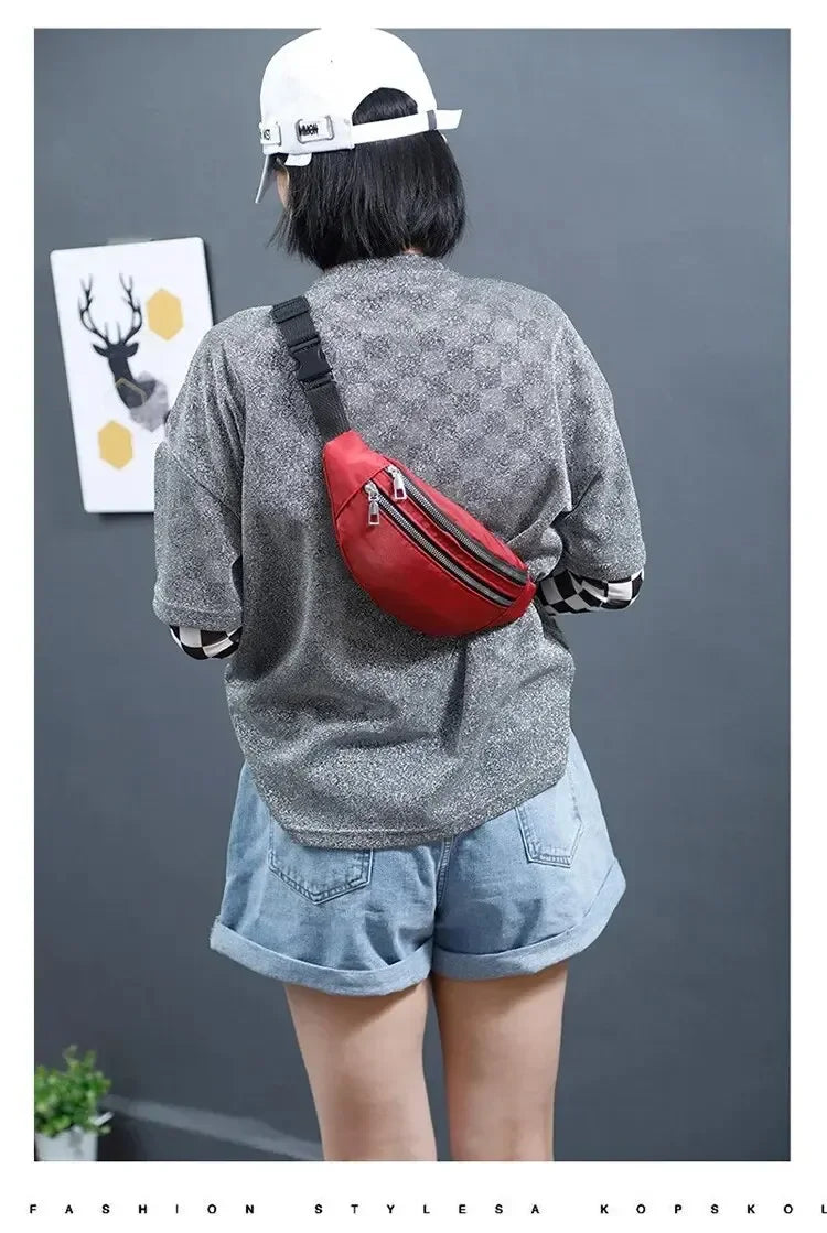 Fashion Travel Shoulder Purse Belt Bag Fanny Pack Women Waist Bag Men Belt Pouch Female Banana Bag Waterproof Phone Bag