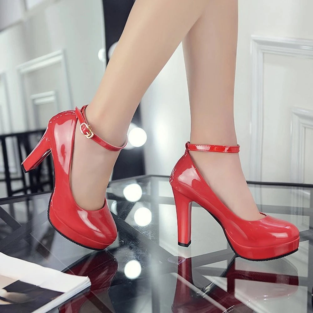 2024 Women's Black High Heels Spring Casual Shoes Women's High Heels Solid Color Wedge Shoes Plus Size High Heels Size 34-40