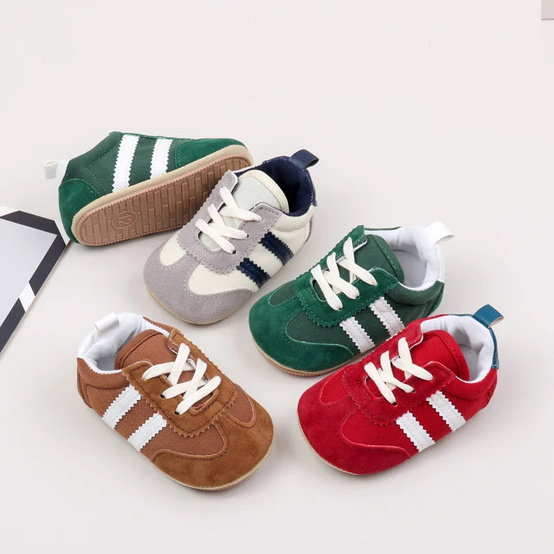 Hot Selling Baby Casual Sports Shoes Spring and Autumn Girls and Boys High Quality PVC Sole Anti Slip Prewalker Shoes BLS4034