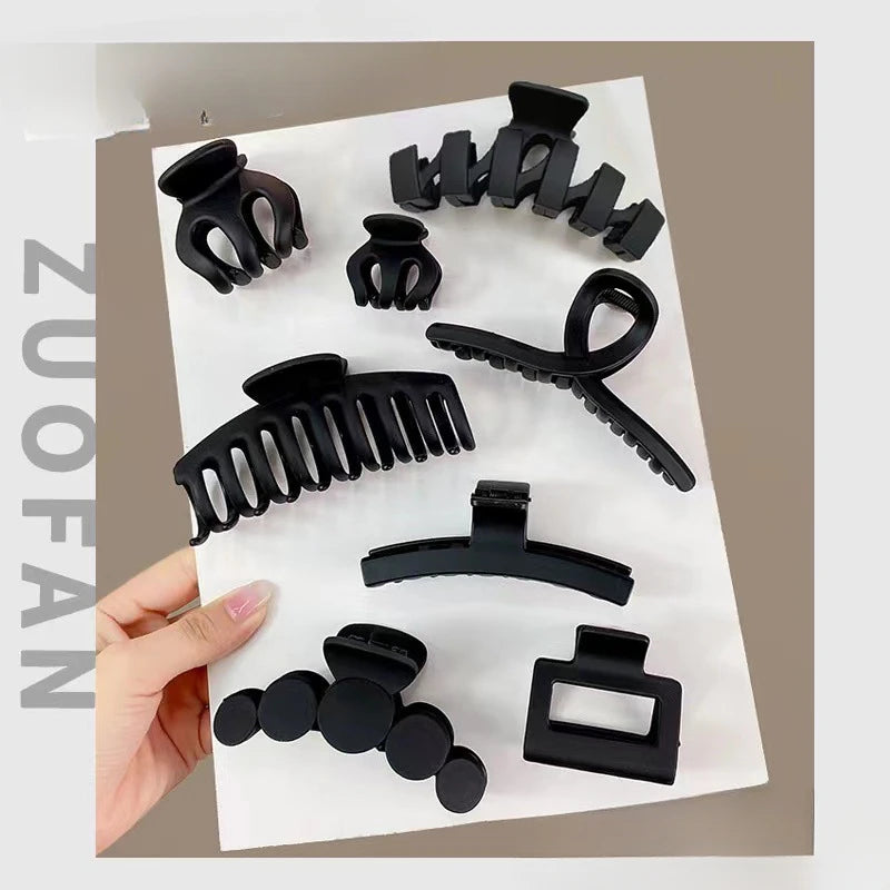 Set of 8 Plastic Hair Clip,Large hair Accessories, Simple hairpin,Thin hair Styling Tools for women