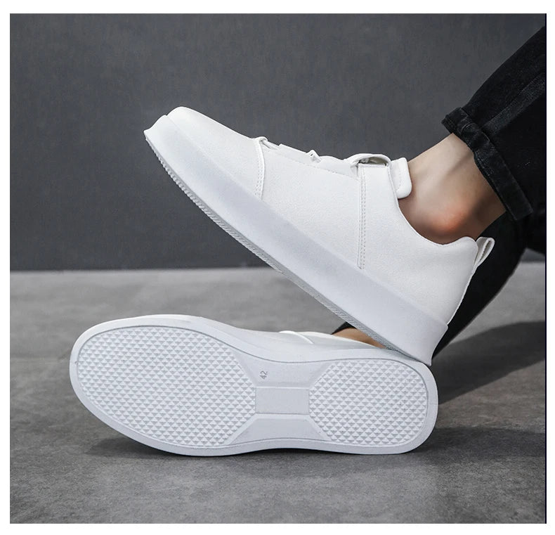 Popular Casual Shoes for Men Low Cut Rubber Thick Soled Board Shoes 2025 Fashion Shock-absorbing Anti-friction Sneakers for Men