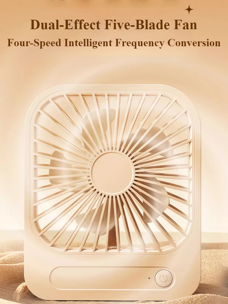 Eary Summer Portable Fans Magnetic Thin USB Rechargeable Air Cooling Fan 180° Adjustable 4-speed Cool Air for Home Office Study