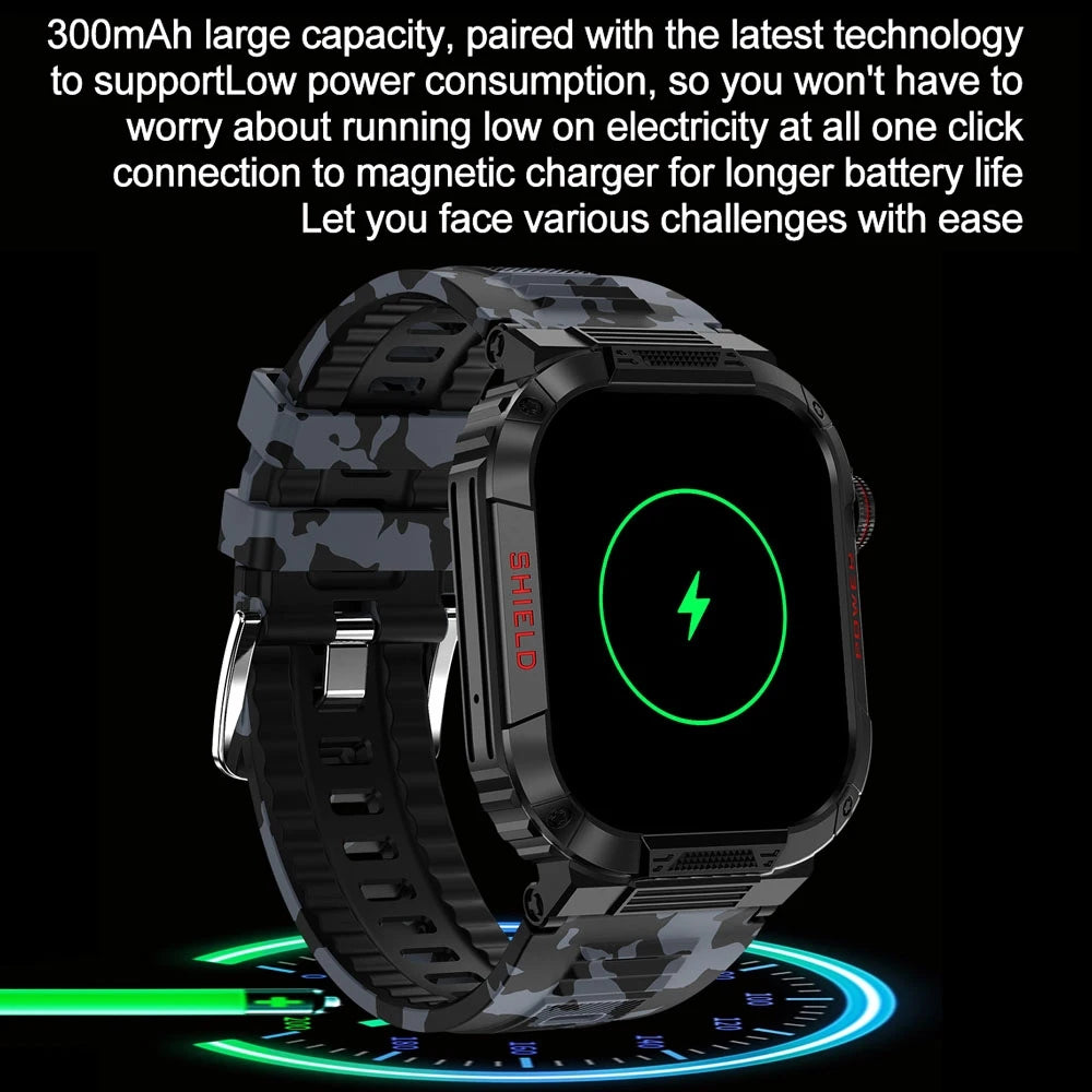 ChiBear For Huawei Xiaomi GPS Smart Watch Men 1.96 Inch Screen 420mAh Heart Rate Sport Waterproof NFC Bluetooth Call Smartwatch