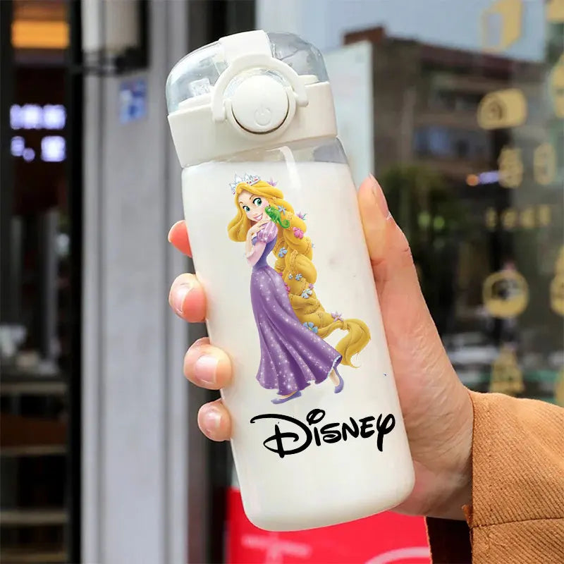 Straw 600/400ML Water Cup Princess Children Portable Plastic Mermaid Frozen Transparent Large Capacity Sport Water Bottle