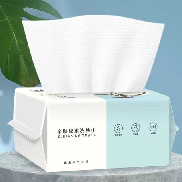Pearl Pattern Disposable Face Towel 100%Cotton Tissue Soft Facial Cleansing Reusable Wet And Dry Makeup Non Woven Towel