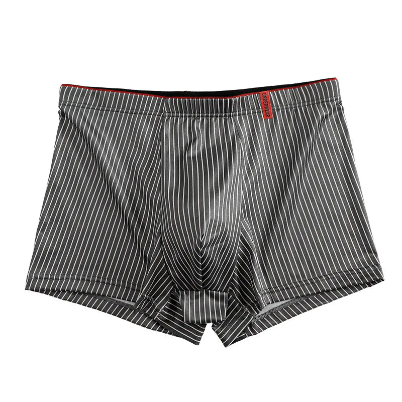 Men's Underwear Fashion Men Boxers Sexy Oft Breathable Underwear Male Comfort Panties L-4XL Underpants Striped Boys Underwear
