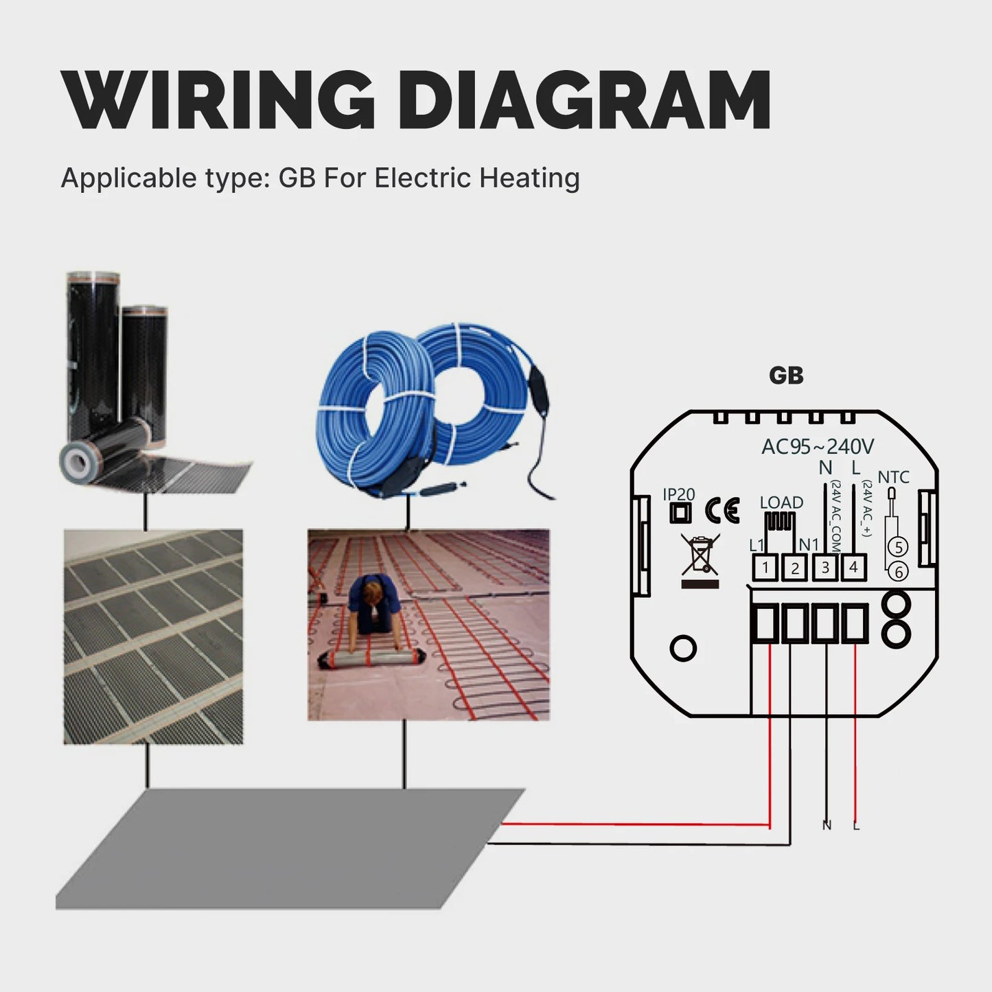 WiFi Smart Home Heating Knob Thermostat Temperature Controller For Water Gas Boiler Electric Heating Works with Alexa GoogleHome