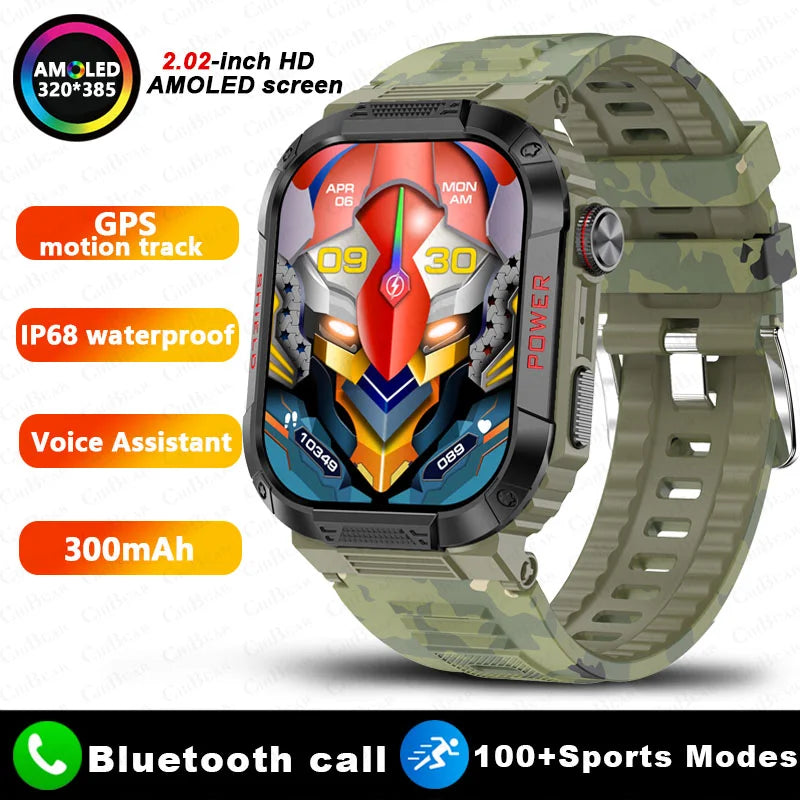 ChiBear For Huawei Xiaomi GPS Smart Watch Men 1.96 Inch Screen 420mAh Heart Rate Sport Waterproof NFC Bluetooth Call Smartwatch