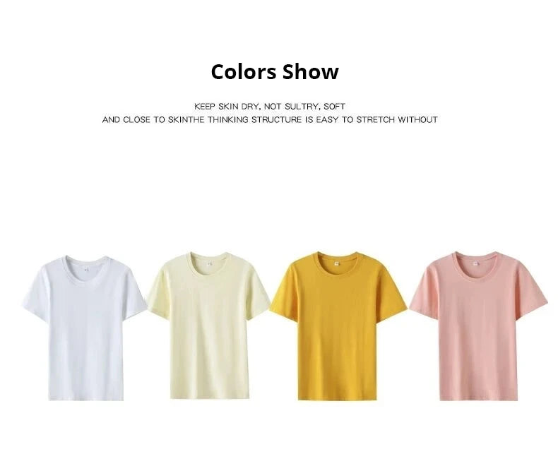 180gsm Cotton Solid Colors Blank T Shirts Mens Women Short Sleeve Daily Tees Casual Regular Fit Summer Basic O-neck Tops