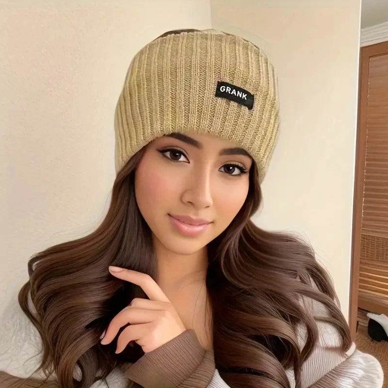 Women Winter Wide Headband Solid Color Knitted Warm Headwrap Girls Punk Elastic Headwear Sports Hair Bands Accessories