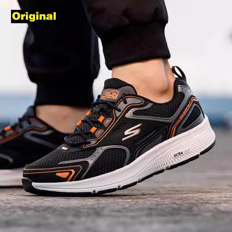 Skecher Men's Sneakers Summer breathable mesh casual running shoes Lightweight shock-absorbing jogging shoes