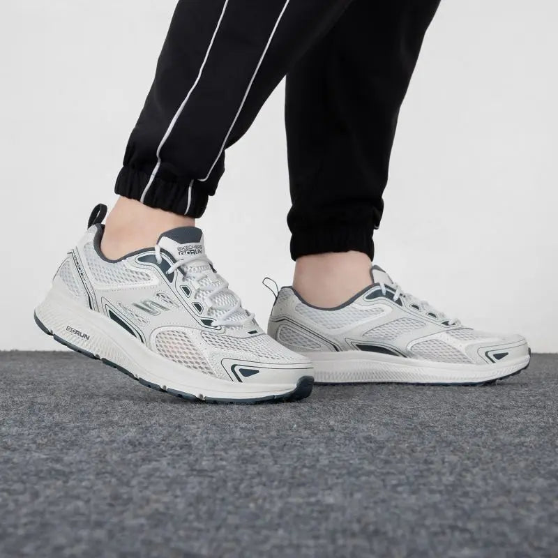 Skecher men's shoes 2025 new mesh breathable sports shoes Wear-resistant casual shoes cushioned running shoes 220036-WNV