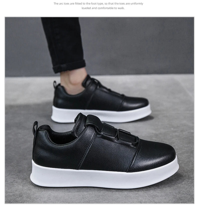 Popular Casual Shoes for Men Low Cut Rubber Thick Soled Board Shoes 2025 Fashion Shock-absorbing Anti-friction Sneakers for Men