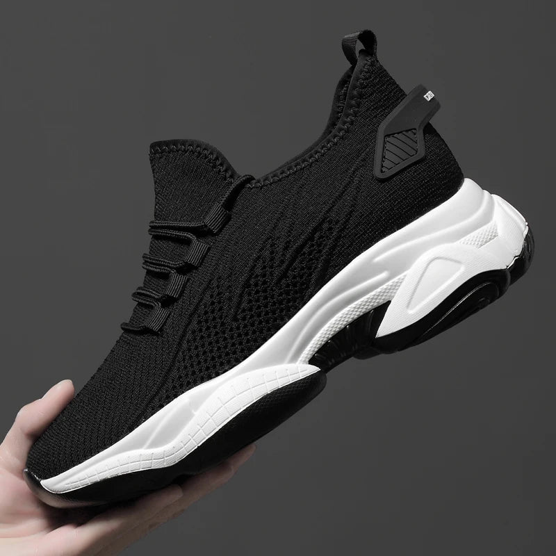 Chunky Sneakers Mesh Men's Elevator Sneakers 6cm 8cm Heel Lift Insole Plus Size36-44