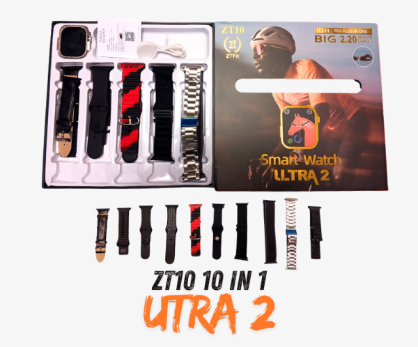 ZT10 ULTRA 2 Smart Watch, 10 Straps ZTFIT Fitpro