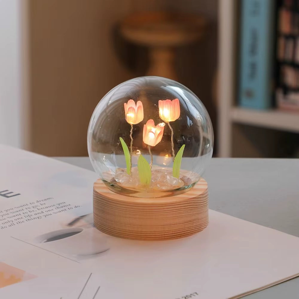 Tulip-Inspired Night Light - Elegant Floral Lamp for Bedroom Decor, Perfect Valentine's Day Gift and DIY Material for Creative Projects