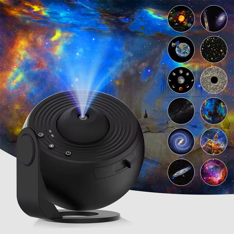 Galaxy Projector Night Light with 360° Rotation - Starry Sky Planetarium Lamp for Children's Bedrooms, Valentine's Day Gifts, and Wedding Decor