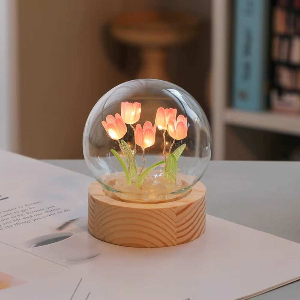 Tulip-Inspired Night Light - Elegant Floral Lamp for Bedroom Decor, Perfect Valentine's Day Gift and DIY Material for Creative Projects
