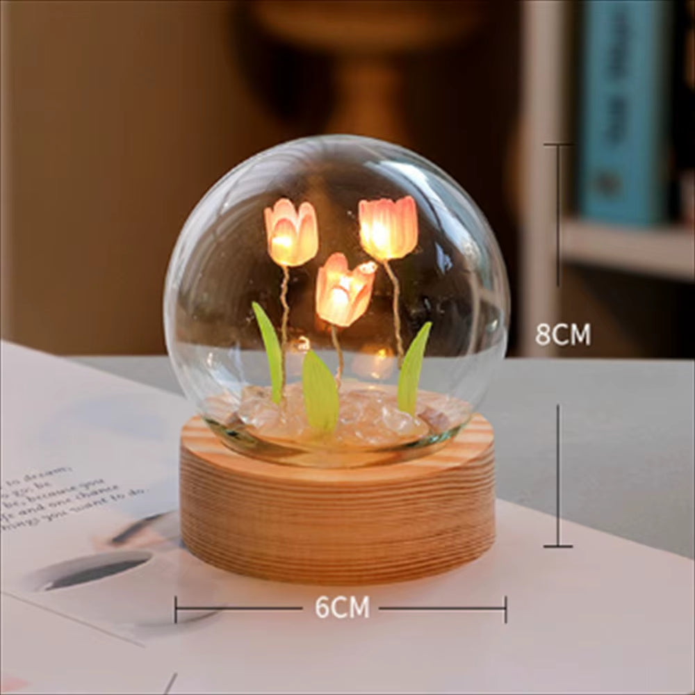Tulip-Inspired Night Light - Elegant Floral Lamp for Bedroom Decor, Perfect Valentine's Day Gift and DIY Material for Creative Projects