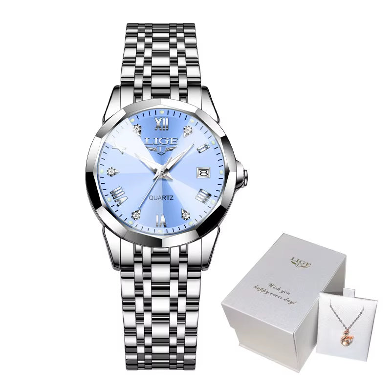 Elegant Ultrathin Nordic Simple Style Quartz Movement Women'S Wristwatch Fashion Stainless Steel Bracelet Belt Woman Watch