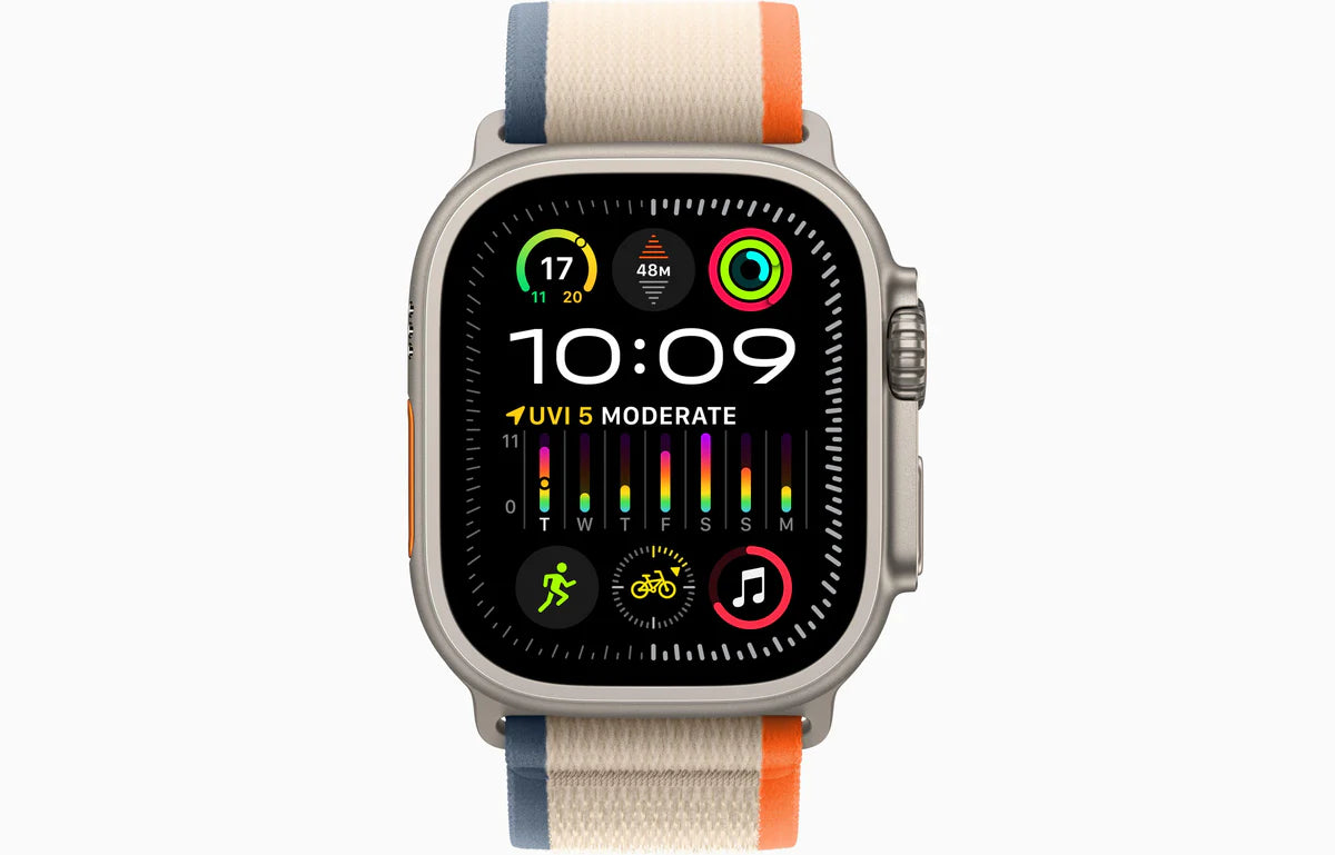 Watch Ultra 2 Gps + Cellular 49Mm Titanium Case With Orange/Beige Trail Loop - M/L