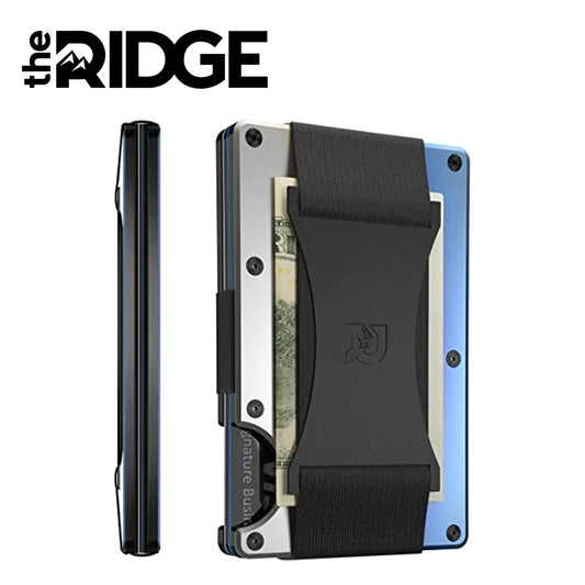 Ridge Credit Card Holder Carbon Fiber Luxury Aluminum Metal Minimalist Purse RFID Blocking Id Card Holder Luxury Mini Purse