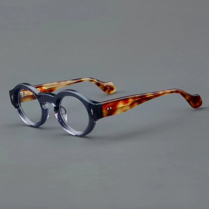 Acetate Thick Glasses Frame Handmade Men's Optical Prescription Eyeglasses Rround Women's Myopia Reading Computer Office Eyewear