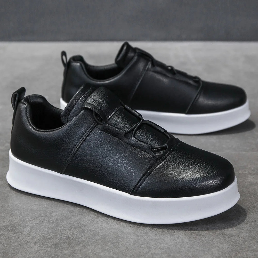 Popular Casual Shoes for Men Low Cut Rubber Thick Soled Board Shoes 2025 Fashion Shock-absorbing Anti-friction Sneakers for Men