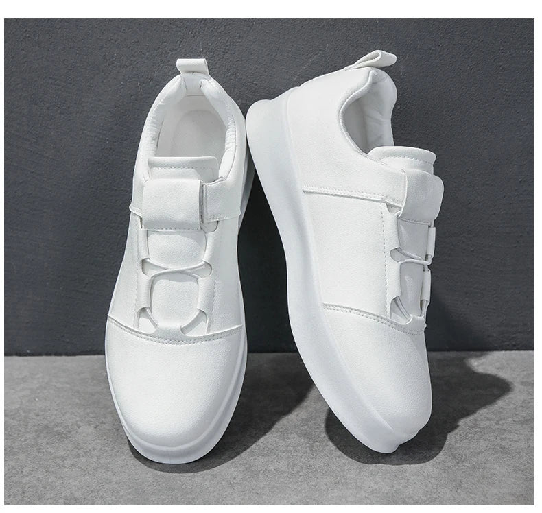 Popular Casual Shoes for Men Low Cut Rubber Thick Soled Board Shoes 2025 Fashion Shock-absorbing Anti-friction Sneakers for Men