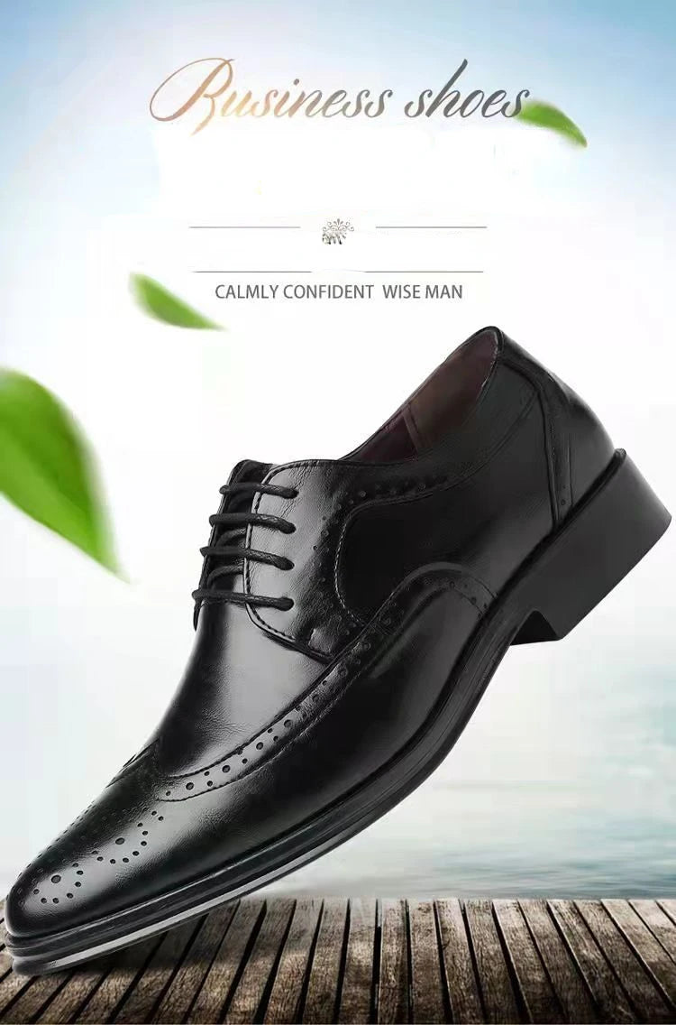 Men Oxford Shoes Luxury Leather Brogue Shoes Male Classic Business Formal Shoes High Quality Handcrafted Men Party Wedding Shoe