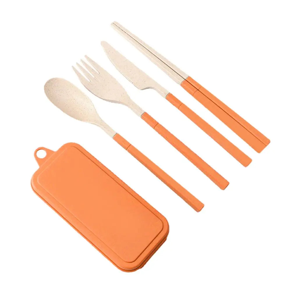 Portable Lunch Box Eco-friendily Wheat Straw Boxes Picnic Storage Box Fruit Container Compartmentalized Lunchbox for Kids Adult