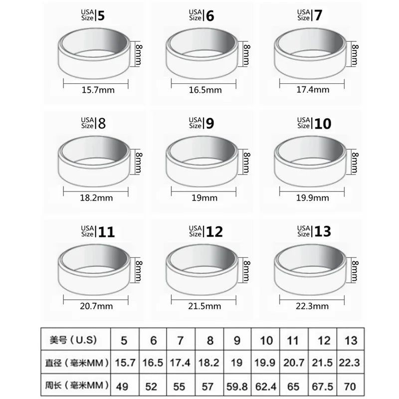HNSP 316L Stainless Steel Ring For Men 2024 Smooth Rectangular Seal Rings Finger Jewelry Accessories