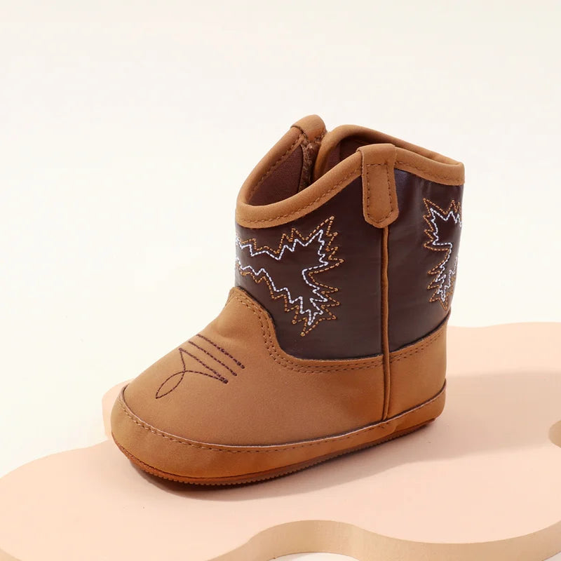 Baby Little Boots Soft PU and Cotton High Quality 2024 New Style Spring and Autumn Prewalking Shoes for Boys and Girls BHX3210