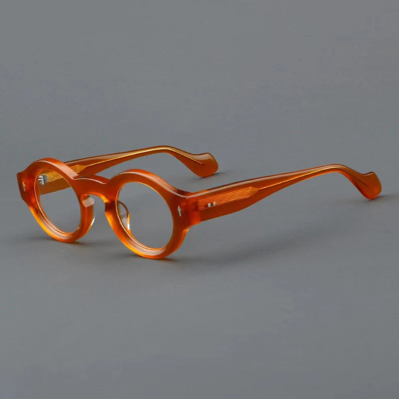 Acetate Thick Glasses Frame Handmade Men's Optical Prescription Eyeglasses Rround Women's Myopia Reading Computer Office Eyewear