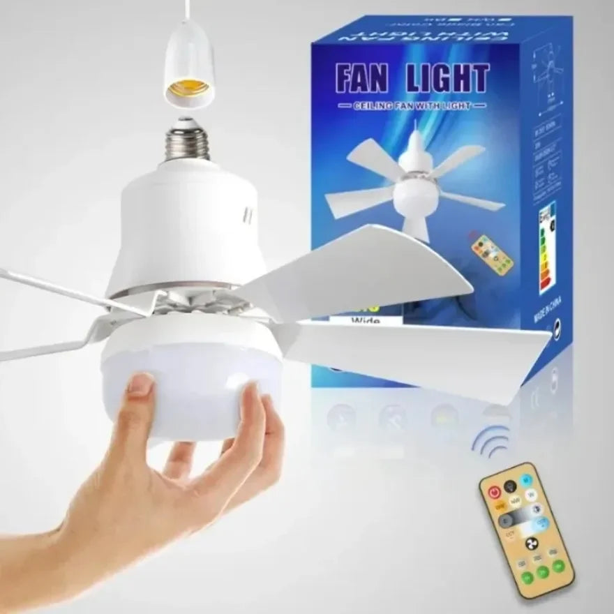 LED 30W Ceiling Fan Light E27 Remote Control Remote Dimming Fan Light Living Room Bedroom Study Home Electric Fans AC85-265V