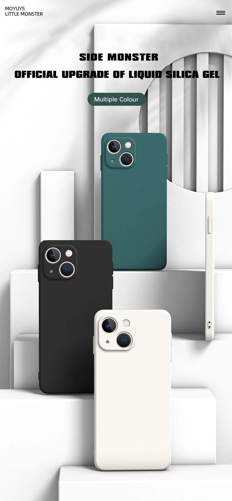 New Square Liquid Silicone Phone Case for iPhone 14 13 7 8 Plus X XR XS 11 12 Pro Max SE 2020  Camera Protective Cover