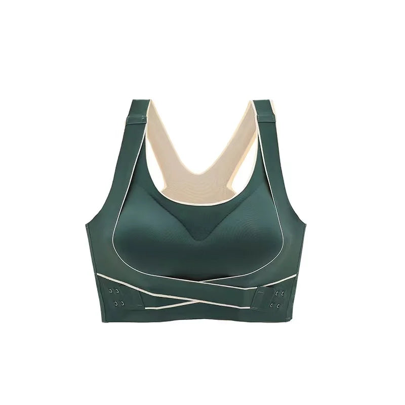 No Trace Sports Women's Underwear Shockproof Gathering Anti-sagging Beautiful Back Fitness Yoga Vest No Steel Ring Women's Bra