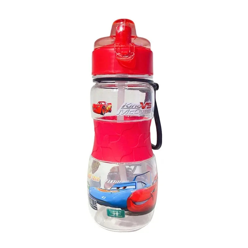 Disney Kids Water Sippy Cup Creative Cartoon Frozen Cars Marvel Spiderman Baby Feeding Cups with Straws Outdoor Portable Bottles