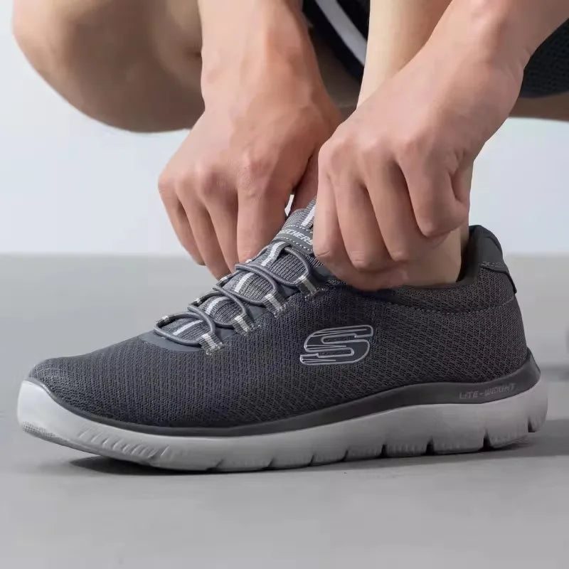 Skechers men's sneakers Summer breathable mesh surface lightweight casual walking shoes